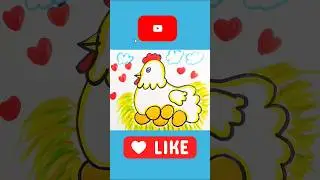 HEN WITH EGGS EASY DRAWING FOR KIDS| #shorts #easydrawing #viralshorts #trendingshorts #artforkids