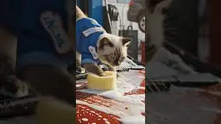 cat washing car #ai #cats #trending #algorithm #youtubeshorts #aishorts #youtube #bismillah #aicat