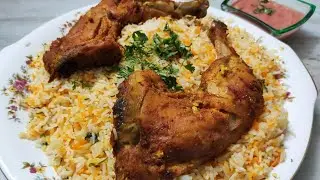 Pilaf rice with grilled chicken | Classic Pilaf and simple grilled chicken