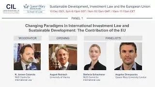 Sustainable Development, Investment Law and the European Union | Panel 1