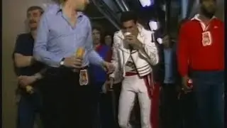 Queen with Michael Jackson backstage 1982