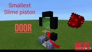 MCPE Smallest 2x2 slimeblock piston door
