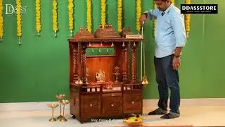 Pooja Mandapam & Wooden Home Temple | DDASSMANDAP110 | Full Video | DDASSSTORE.COM