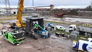 Montaż Sennebogen 875 E Hybrid, Sennebogen 875 E Hybrid assembly, Sennebogen 875 E Hybrid-Montage,