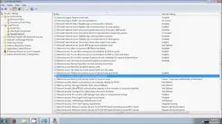 Windows 7 Local Security Policy Settings