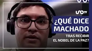 Por lucha democr&aacute;tica en Venezuela, dan Nobel de la Paz a Machado