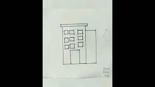 Easy School building Drawing For kids @ArasEasyArt #ytshorts #easydrawing #schooldrawing