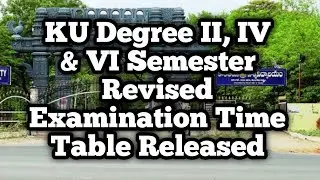 KU Revised Time Table Released
