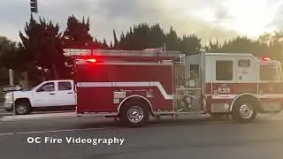 OCFA Engine 25 responding with Airhorn and Q.