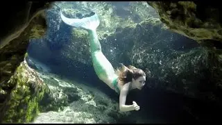 Mermaid Nova Explores a Fresh Water Cave