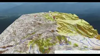 Mapa 3D Volc&aacute;n Iraz&uacute; y comunidades aleda&ntilde;as