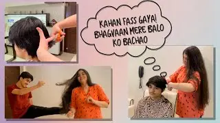 I cut my brother’s hair for the first time! | Navika and Shivansh Kotia