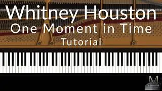 Whitney Houston - One Moment in Time - Piano Tutorial / Visualizer