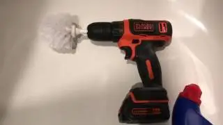 Beating mould with a drill brush
