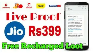 Free Recharge 399 Jio, Idea, Airtel & Free Mobile Recharge Latest Trick Earn star