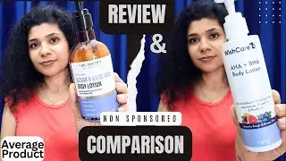 Dr Sheth's kesar Kojic acid body lotion 🆚 wishcare AHA BHA body lotion | true comparison & review