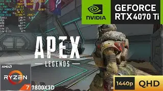 Apex Legends: максимальные настройки, игровой процесс в разрешении 1440p, RTX 4070 Ti | Ryzen 7 7800X3D
