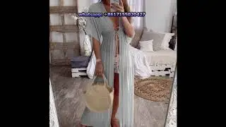 New Wrap Slip Beach Dress Tunic Beachwear Cover Robe Up