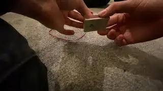 Needle through brass block matchbox magic trick