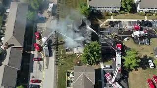 Drone Flight - Columbus Ohio Residential Fire Aftermath 7/27/2024