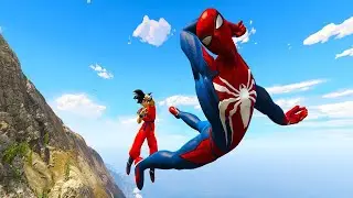 Spiderman funny moment - GTA V GOKU ANIME 