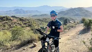 Red Mountain Rush with 11 year old Axel on a Canyon Spectral