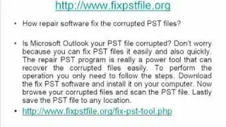 Fix PST files