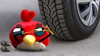 Car Crushing Experiment: Angry Birds Toys + M&M Candy + Coca-Cola!