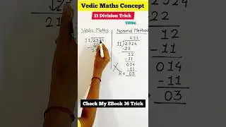 Vedic Maths tricks for Division 11 #maths #mathstricks #vedicmath