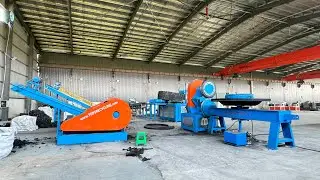 Combined Waste OTR Tire Side Wall Strip and Block Cutter Recycling Machine