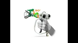 TECNOVER Airless Revolver, k&ouml;nnen Sie den Spr&uuml;hstrahl mit einem Klick um 90&deg; drehen