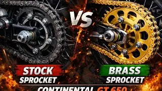 Continental gt650 or Interceptor 650| Brass sprocket installation | Performance update | Must watch😱
