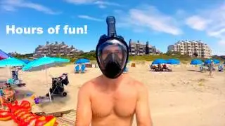 The Super Snorkel Tubeless Design Full Face Snorkeling Mask With Anti-Fog 180 Degree Lens