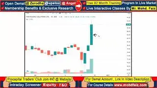 Firstsource solutions share price  | Positional trading strategy |