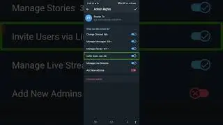 How to promote Telegram channel admin ship with screen reader.