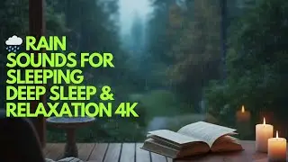 Rain Sounds for Relaxation | Cozy Terrace Ambiance with Soft Candlelight 4K