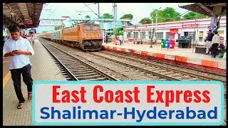 18045 Shalimar-Hyderabad East Coast Express arriving Balasore Railway Station.