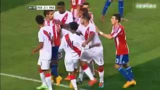 Lujo de Yordy Reyna enoja a los paraguayos. Peru 2-1 Paraguay 2014