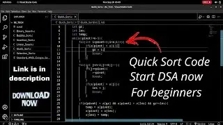 Quick Sort Full Code Explanation in Hindi || For beginners || Start DSA Basics