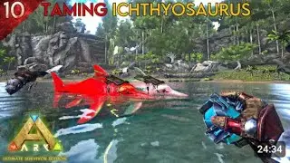 Taming Best water dino| How to tame ichthyosaurus in Ark ultimate The islandseries Day10(Urdu/Hindi)