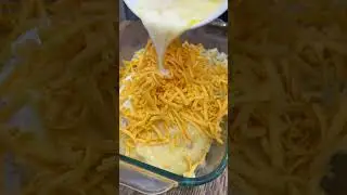 Cheesy Funeral Potatoes #recipe #easyrecipe #cheesypotatoes #sidedish