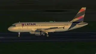 [Flightgear] Latam A320 Night Approach and Landing at Santiago, Chile | ILS RWY17R