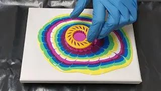 Not Great, Not Terrible - Acrylic Pouring - Strainer Pour #16