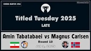 Amin Tabatabaei vs. Magnus Carlsen: 4 Great Moves ◉ Titled Tuesday 2025