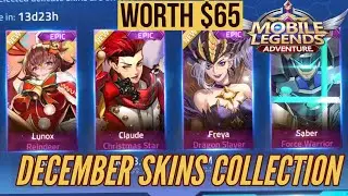 [REVIEW] DECEMBER'S SKIN FOR CHRISTMAS COLLECTION ! - Mobile Legends Adventure