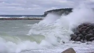 Storm i Lickershamn 29 okt 2017