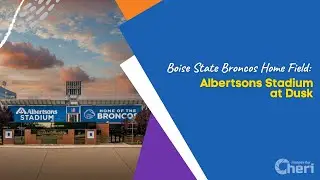 Boise State Broncos Home Field: Albertsons Stadium at Dusk