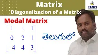 Diagonalization of a Matrix / Modal Matrix Problem in Telugu