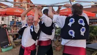 Haymarket dancing outside the Castle Barge, Newark