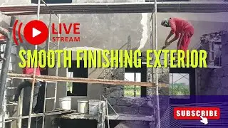 Smooth Exterior Finishing by Skilled Mason | Live Construction Work #MasonryWork #SmoothFinish